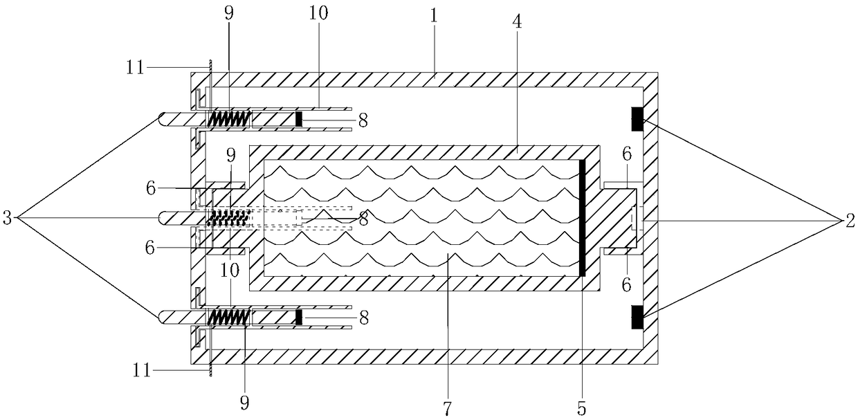 Measuring device for foundation pit deformation and measuring method