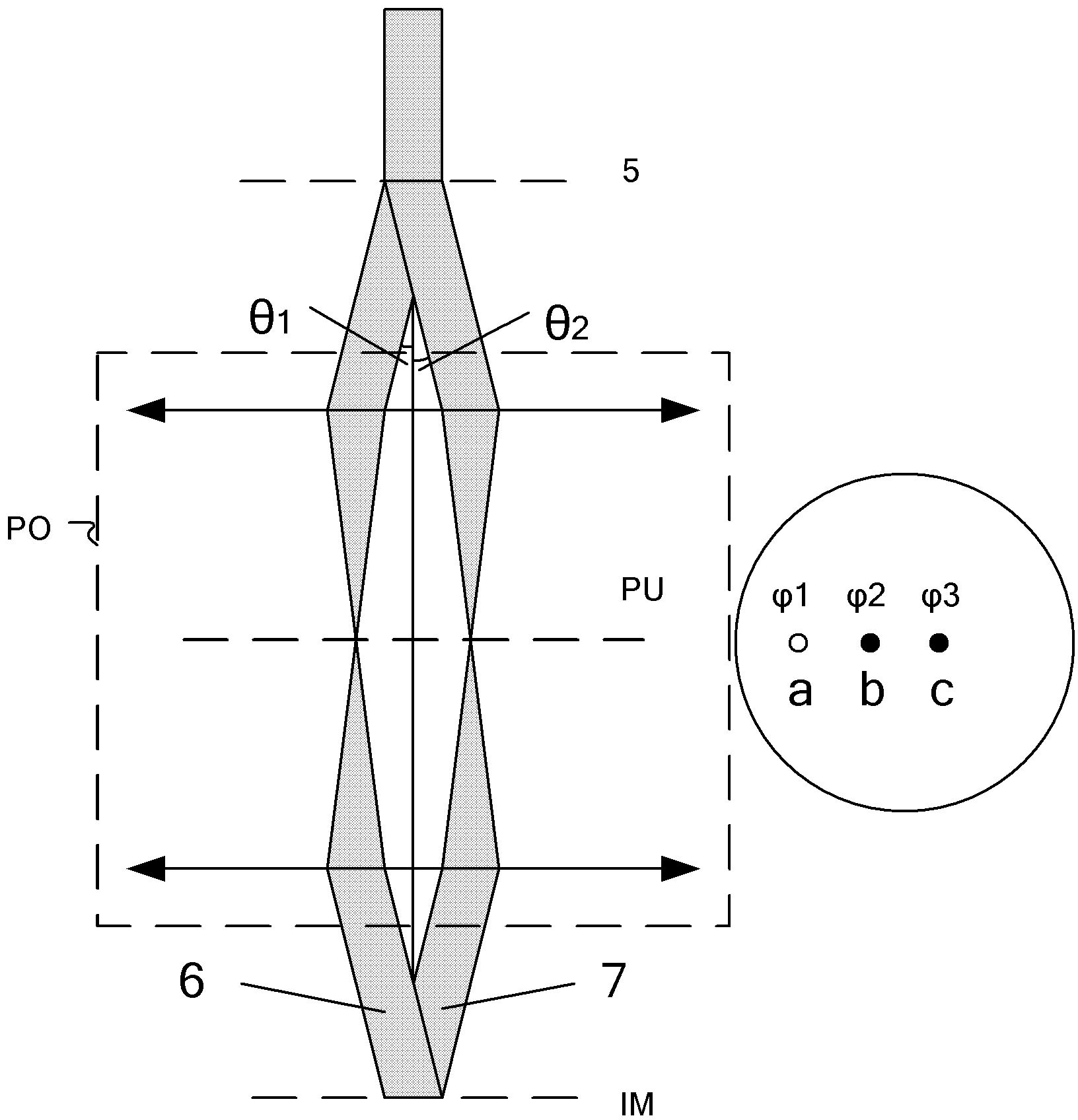 Projection objective wave aberration on-line detection device and method based on double-beam interference