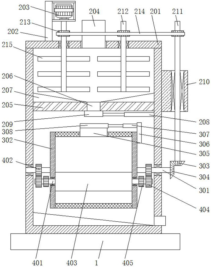 Crushing and recovery device for waste refractory material