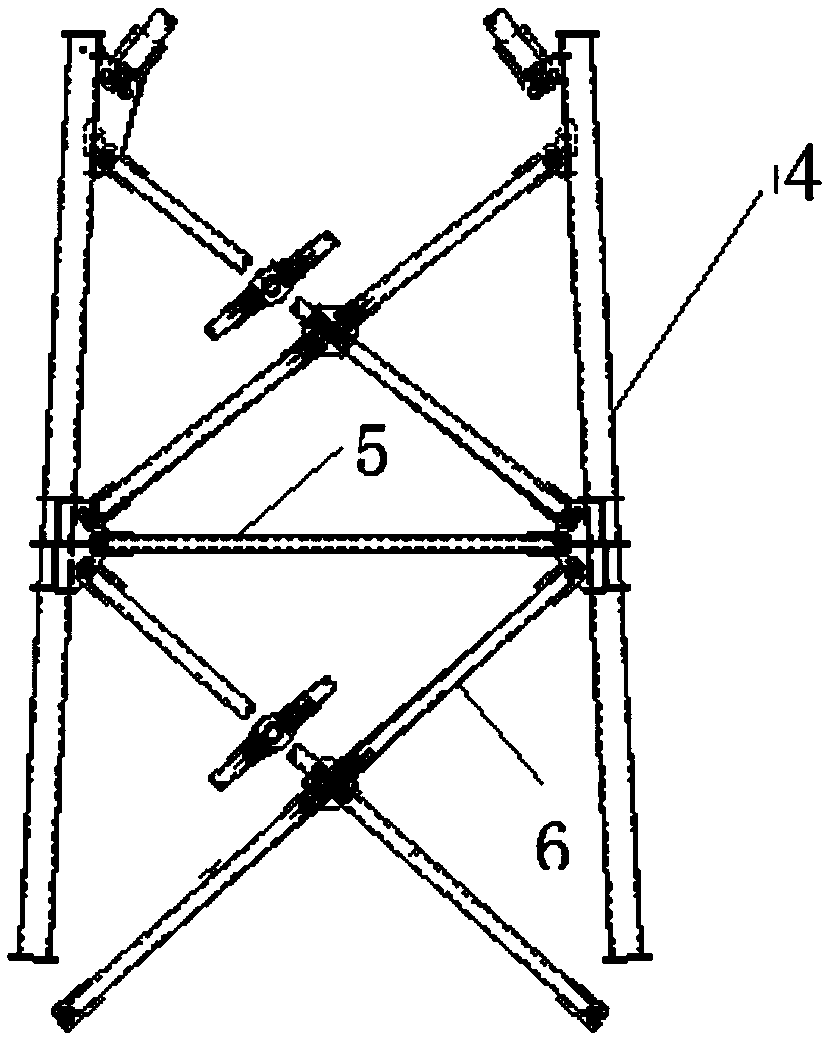 Confirmation method and device for wind load form factor of steel pipe power transmission tower structure