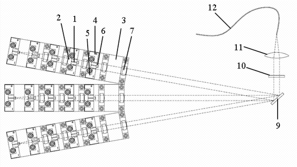 Single-tube semiconductor laser combining structure