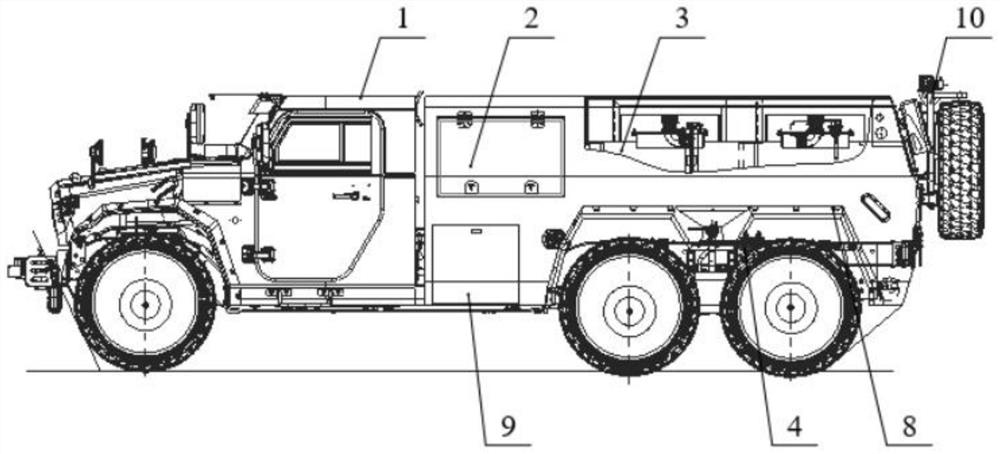 Protective cross-country transporting and refueling vehicle