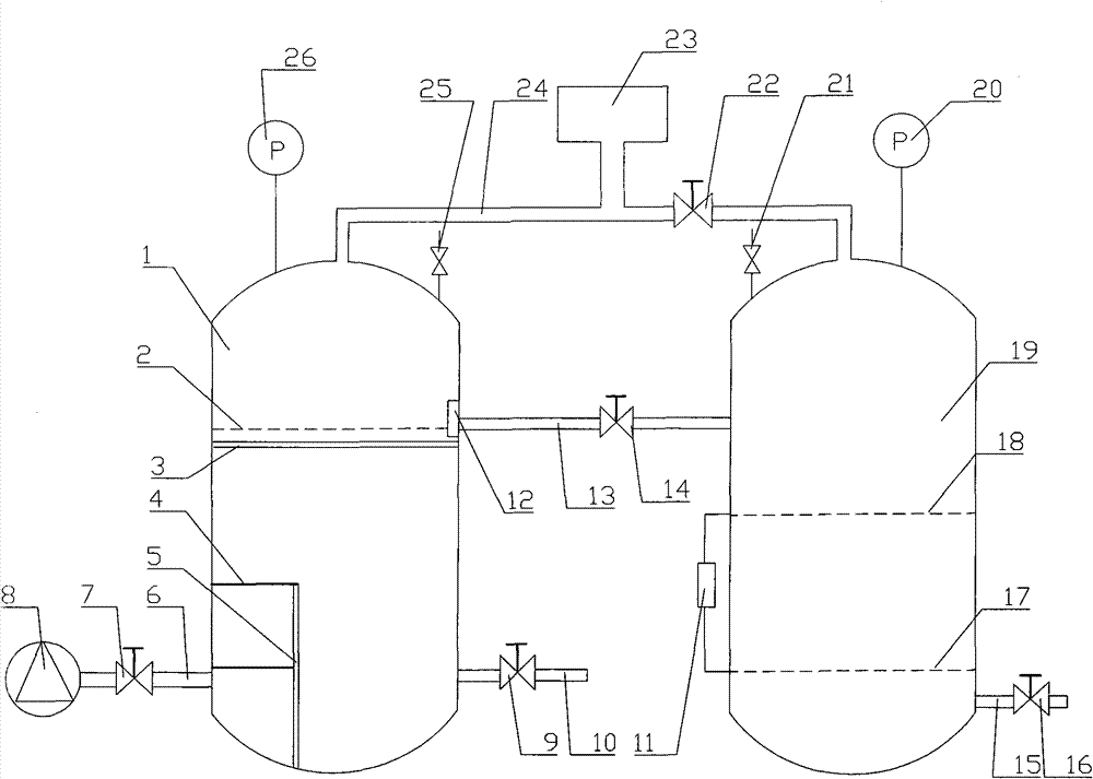 Liquid pressure-stabilizing device with water tower pressure-stabilizing effect