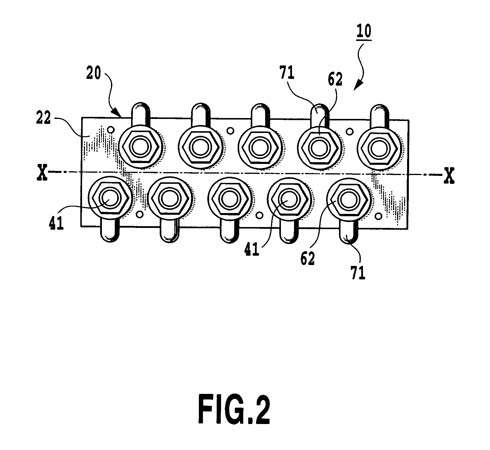 Female side connector for high current