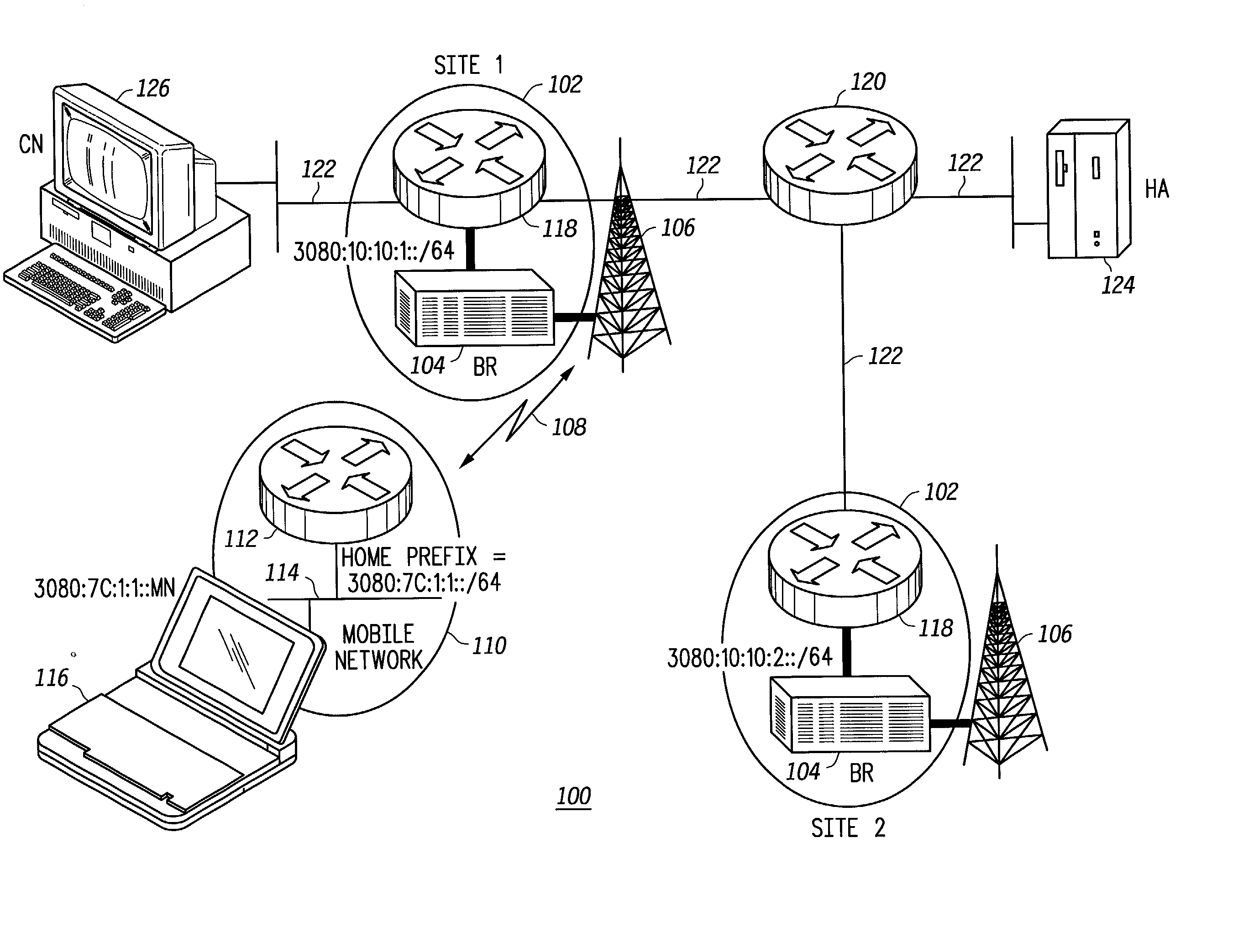 Method and apparatus for providing IP mobility for mobile networks and detachable mobile network nodes