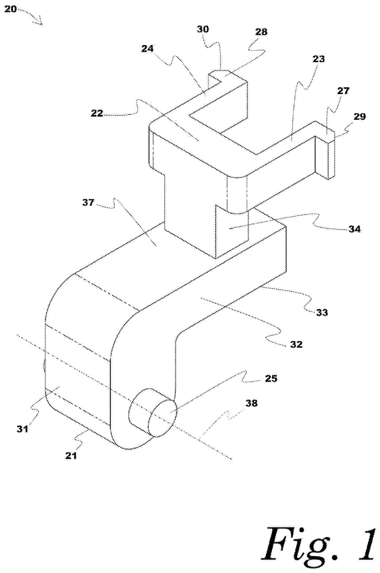 Pivoting mesh shelf locking clamp