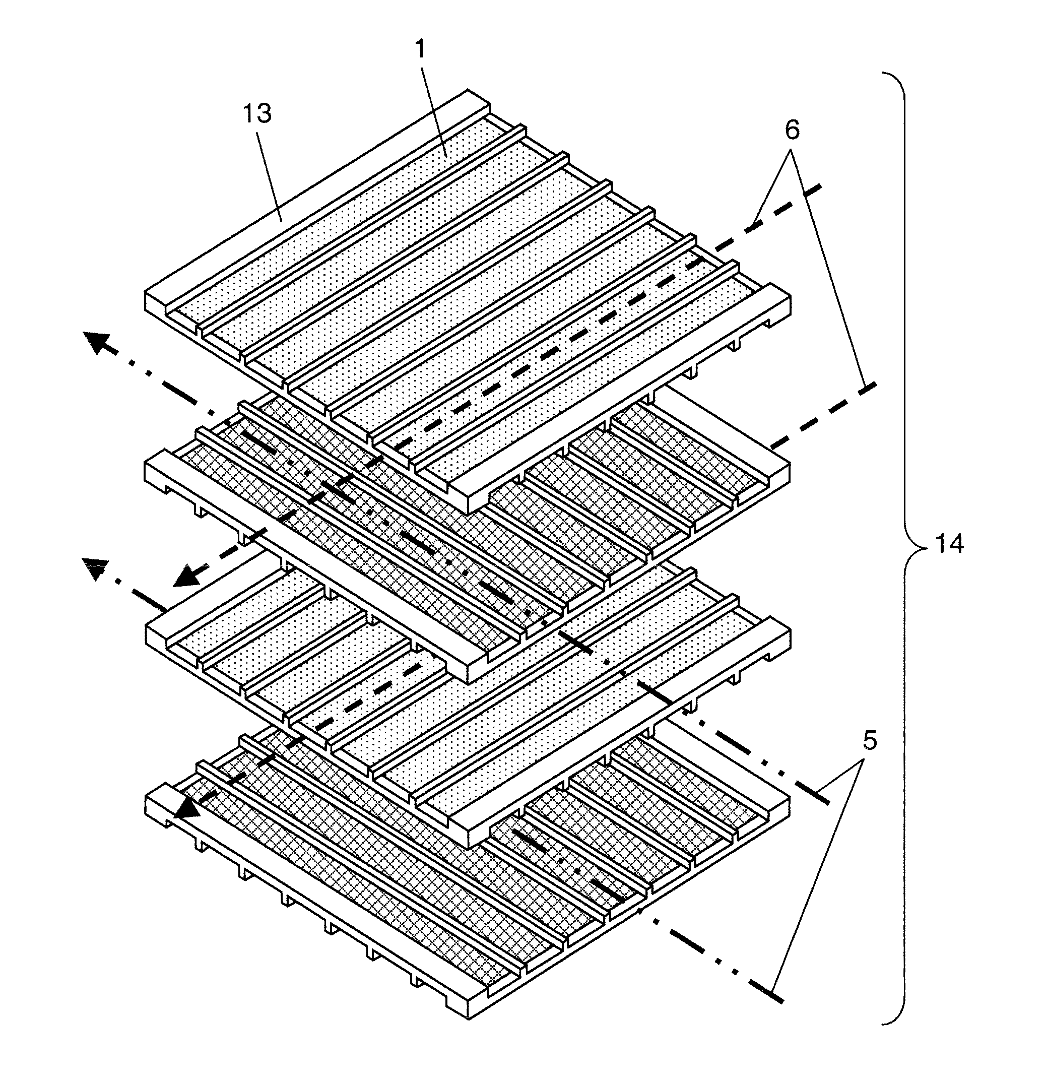 Partitioning member for total heat exchange element, total heat exchange element and total heat exchange ventilator using the partitioning member for total heat exchange element