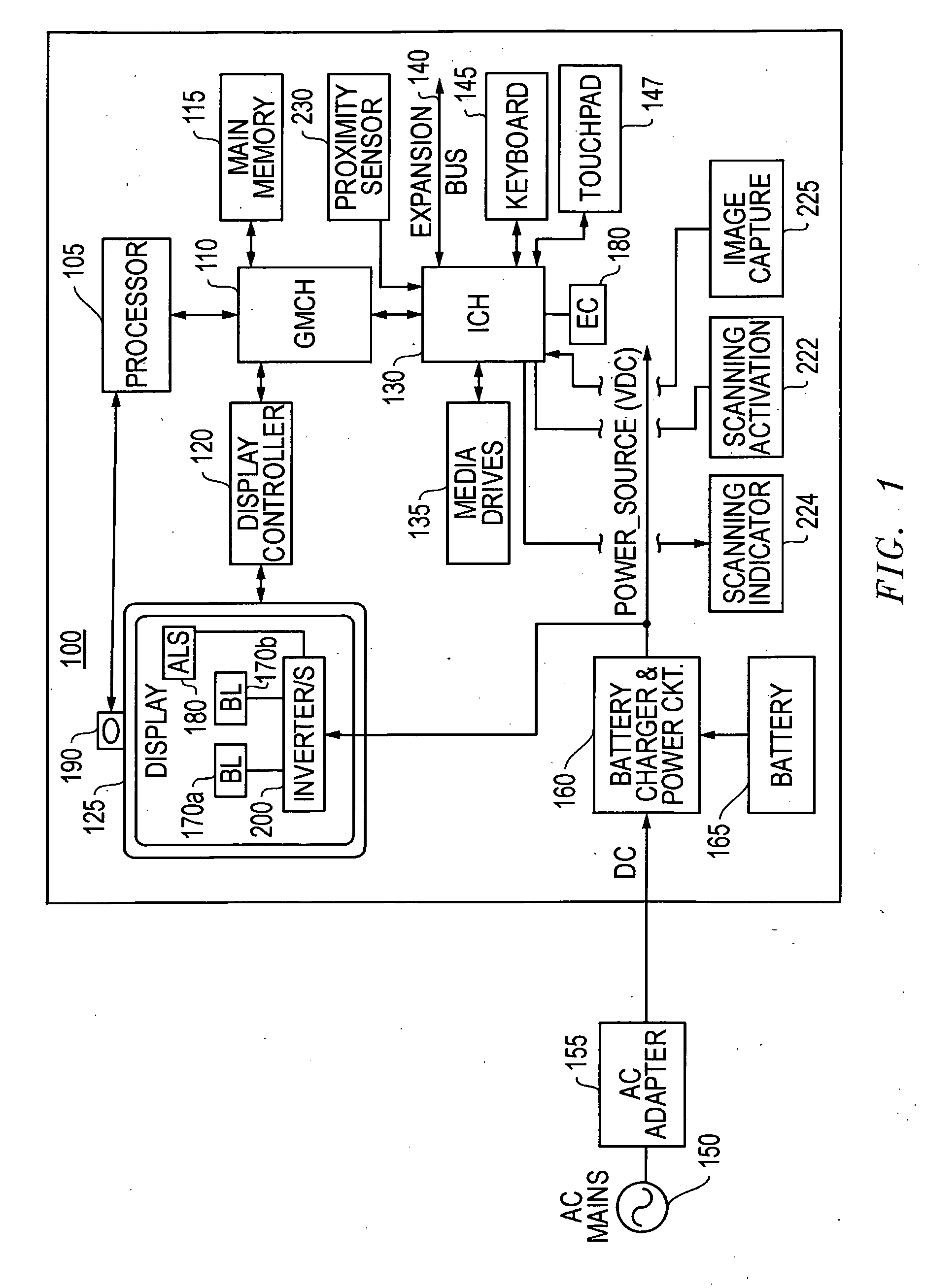 Systems and methods for document scanning using a variable intensity display of an information handling system