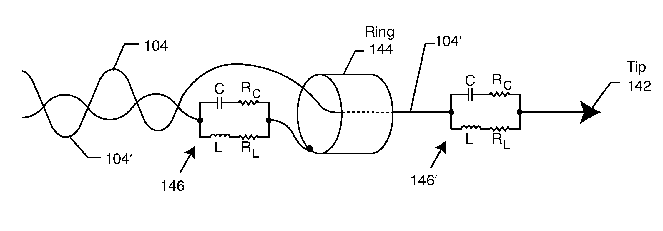 Band stop filter employing a capacitor and an inductor tank circuit to enhance MRI compatibility of active medical devices