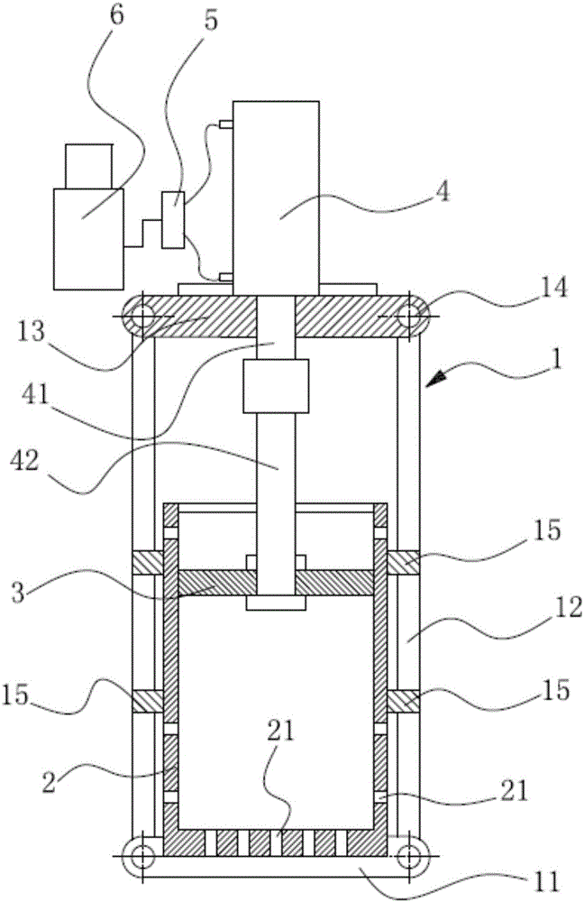Sugarcane squeezing device for laboratory and squeezing method