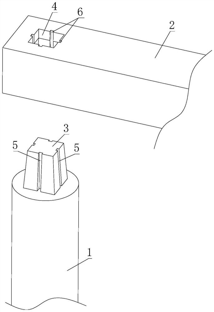 Support pile construction method based on mortise and tenon joint structure