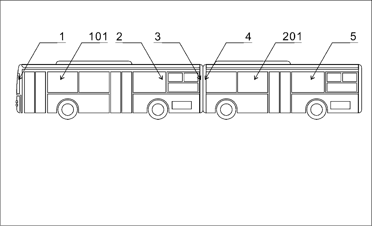 Urban bus with carriage capable of being spliced