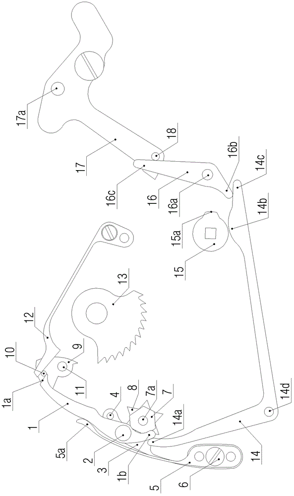 A large and small self-sounding control mechanism for a self-sounding mechanical watch