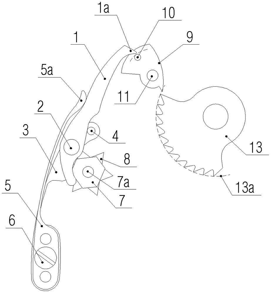 A large and small self-sounding control mechanism for a self-sounding mechanical watch