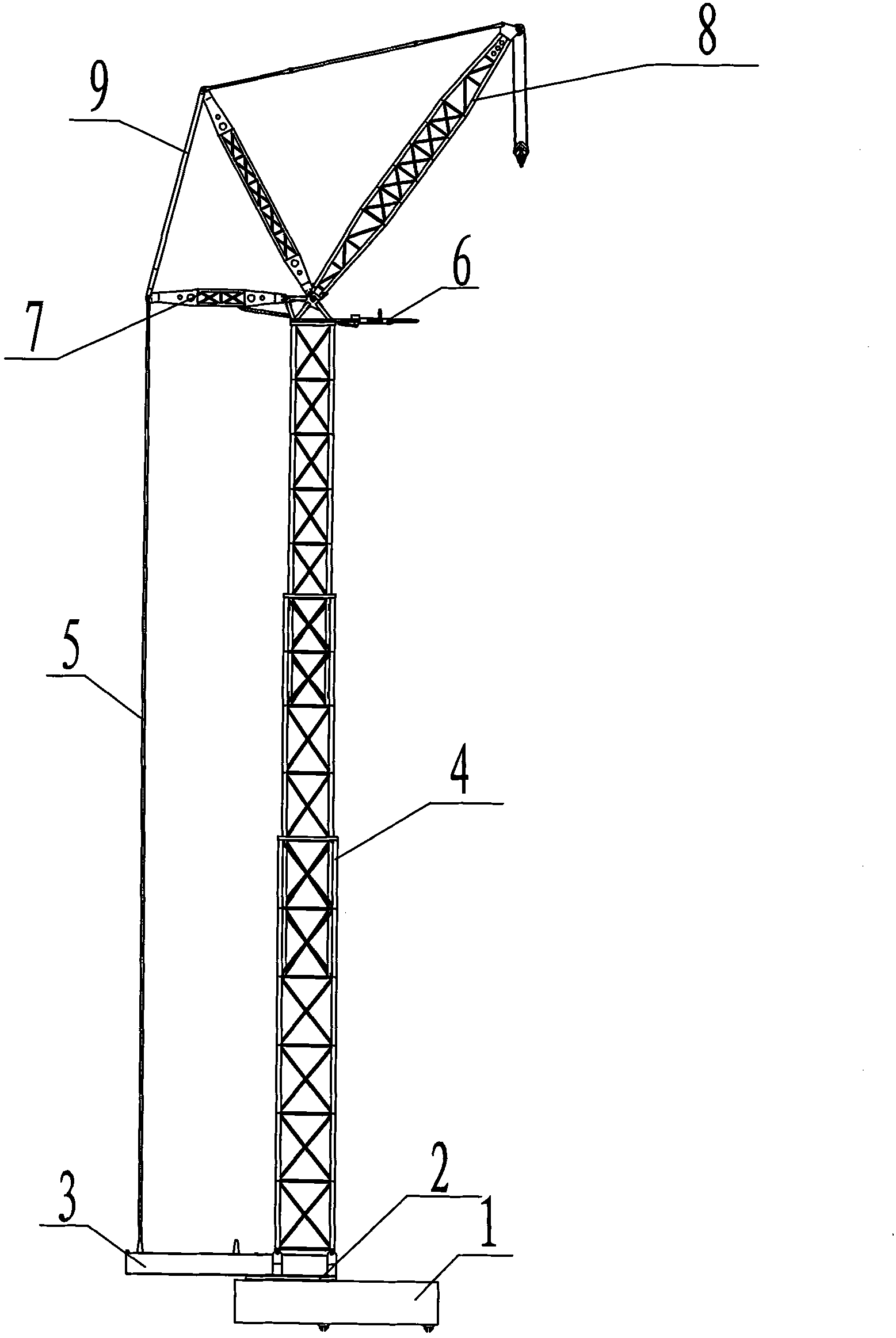 Splitting installation and construction method of marine wind generating set and equipment thereof