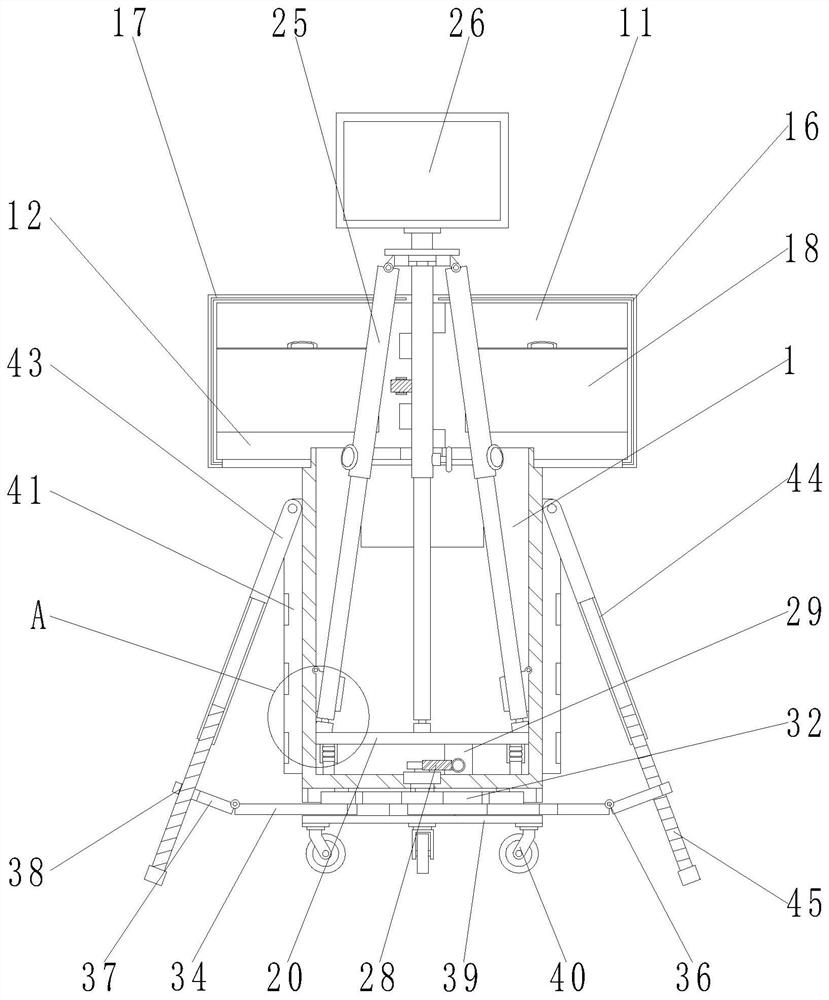 Low-altitude detection radar protection device with automatic opening and closing function