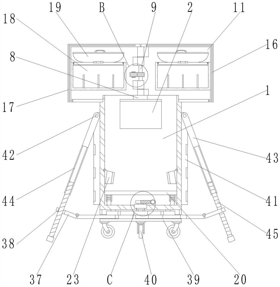 Low-altitude detection radar protection device with automatic opening and closing function