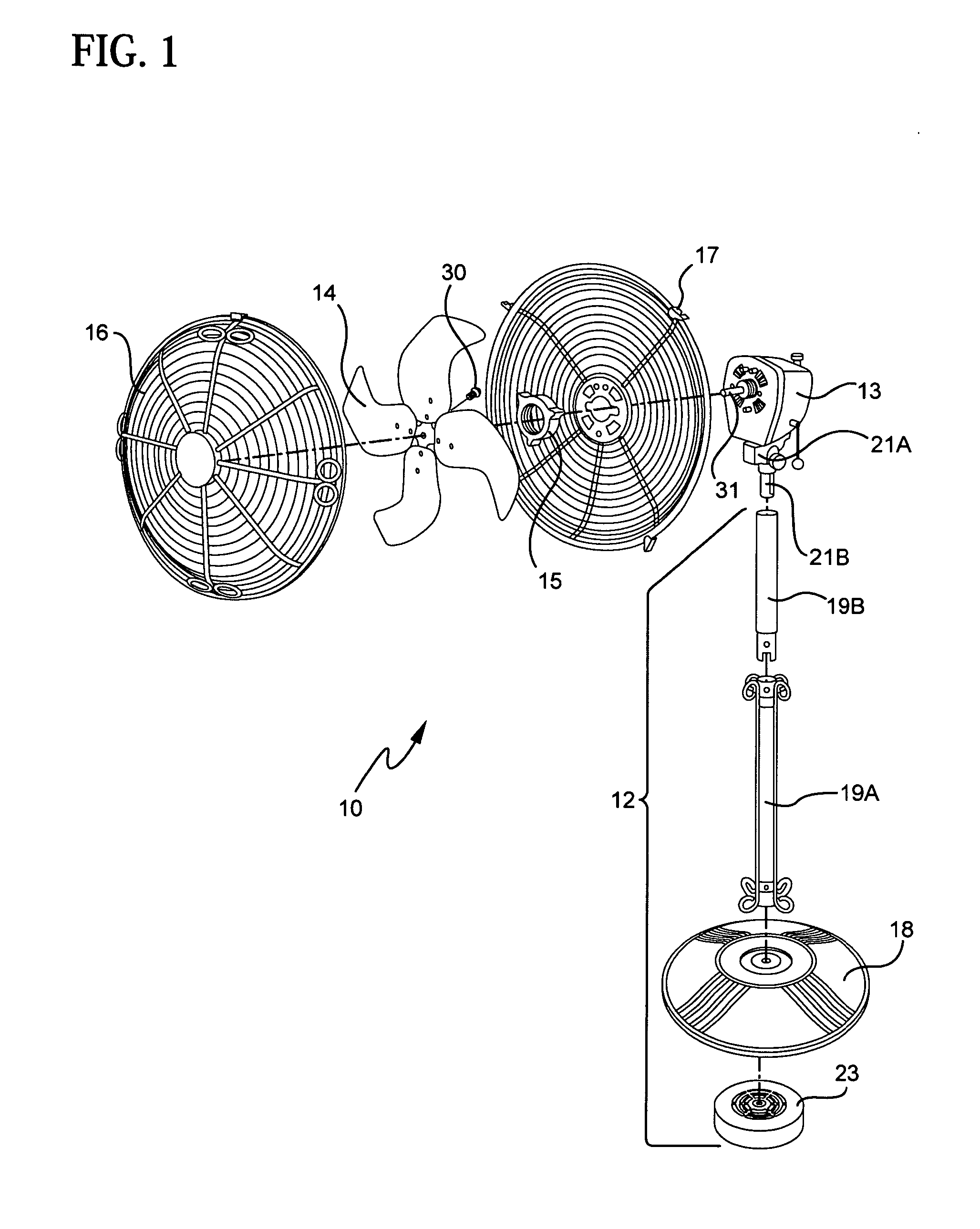 Fan blade assembly for electric fan