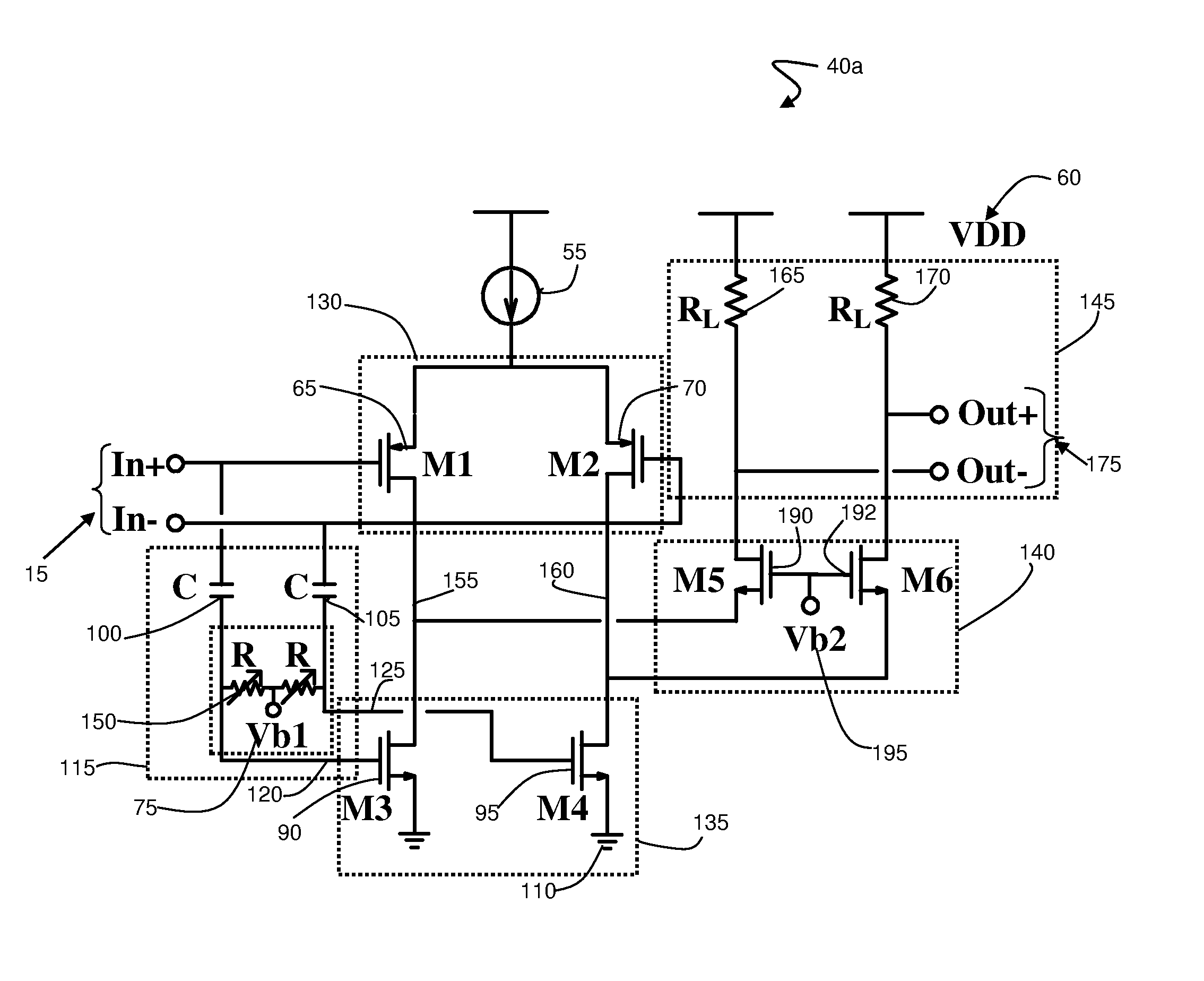 Folded-cascode amplifier with adjustable continuous time equalizer