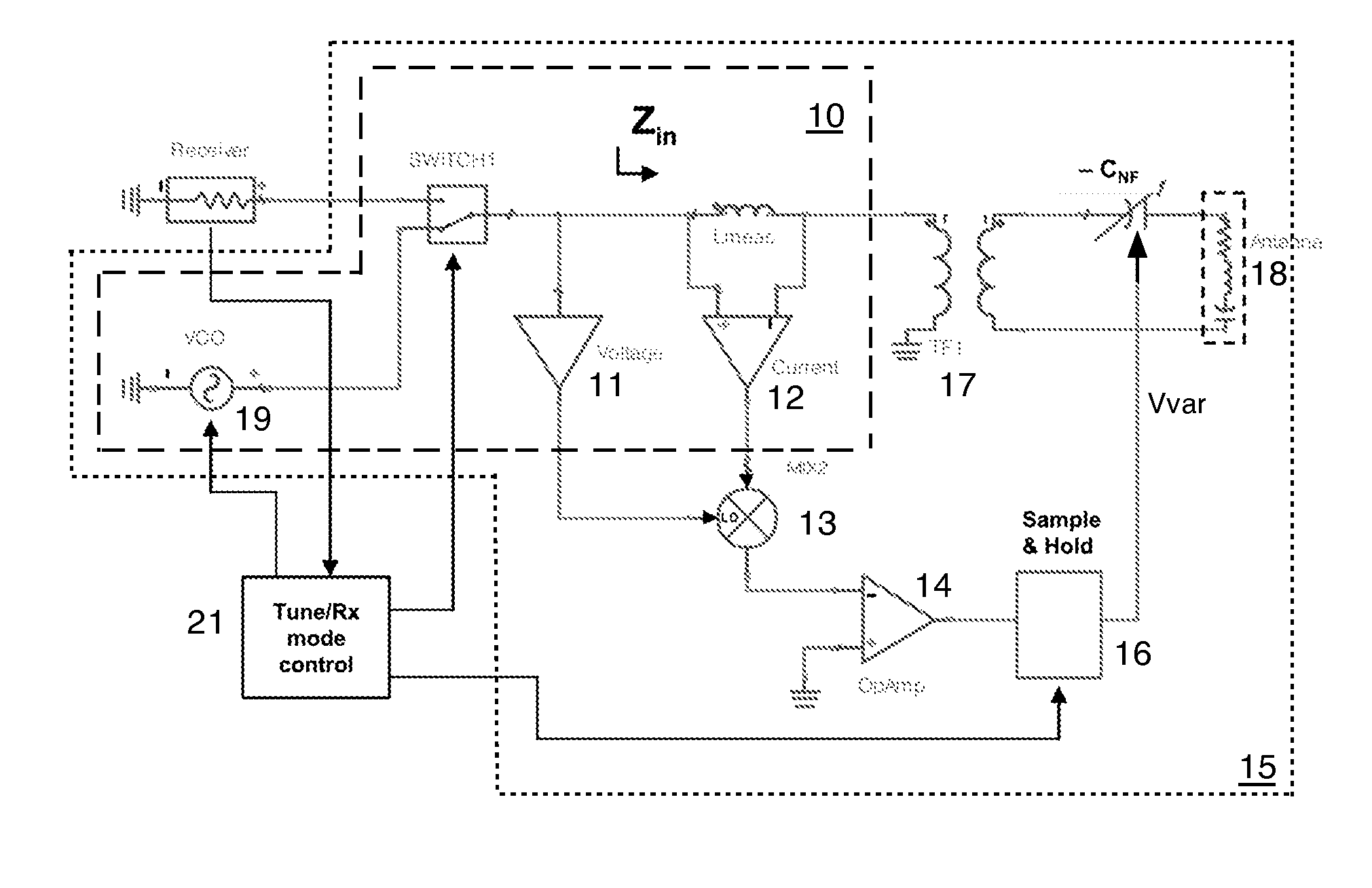 Wide bandwidth automatic tuning circuit