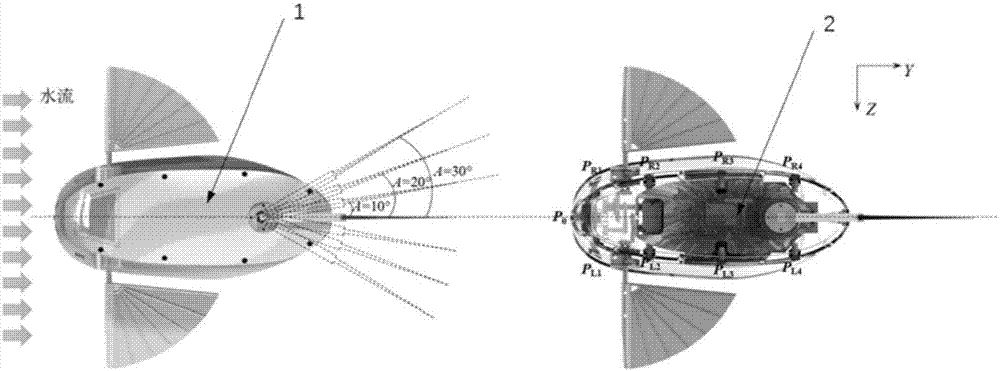 Adjacent underwater robot short-distance sensing method based on artificial lateral line systems