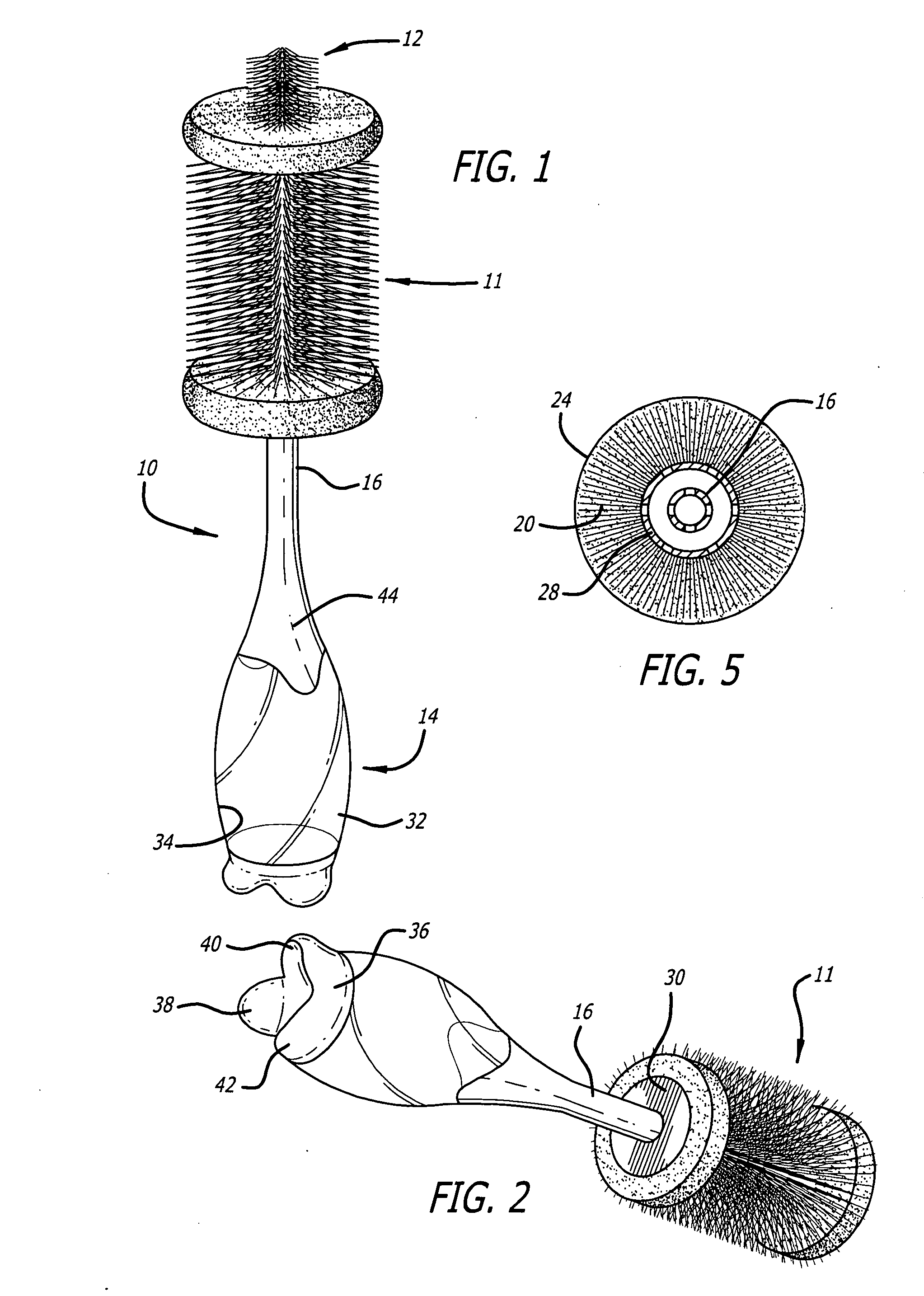 Cleaning utensil for a fluid container