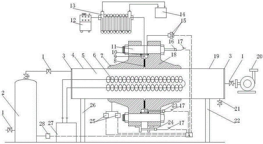 Device for testing leakage rate of bolted flange connection system