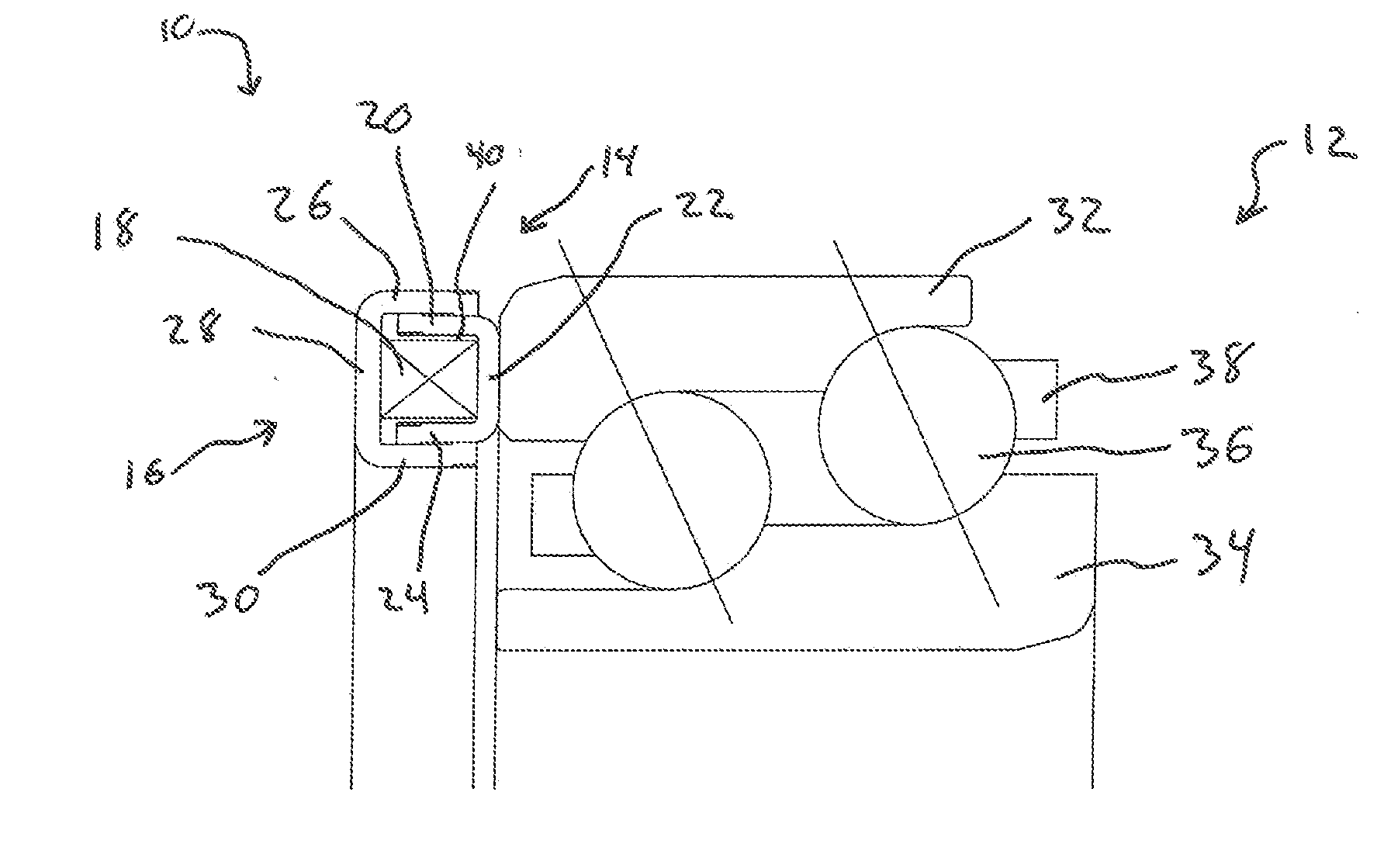 Thermal compensation element with wave spring
