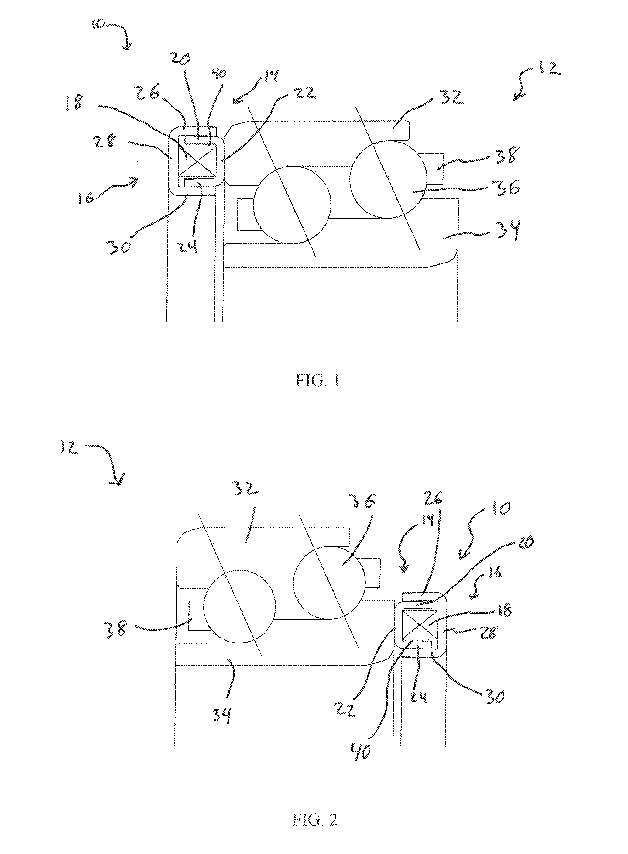 Thermal compensation element with wave spring