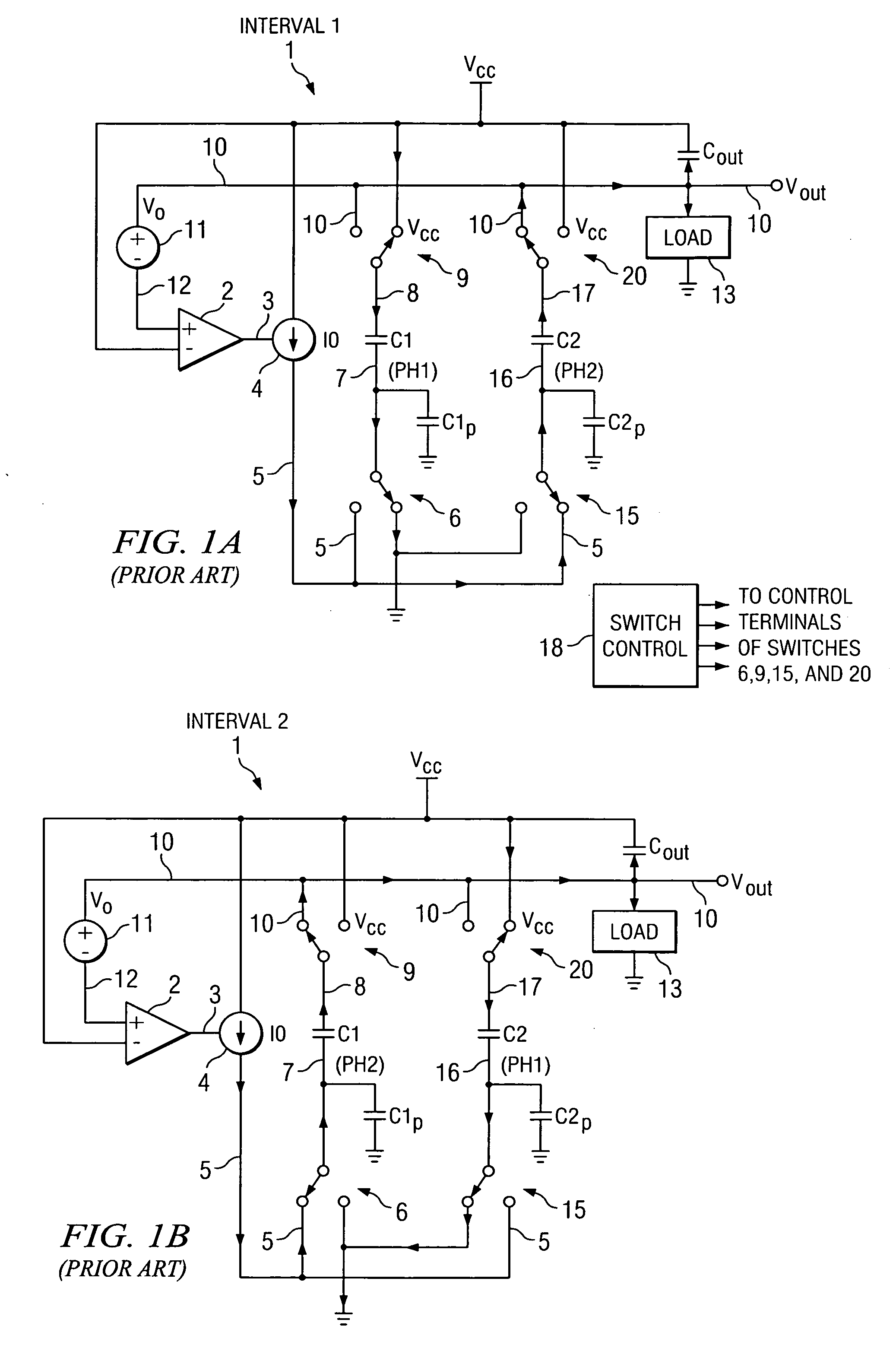 Three-phase low noise charge pump and method