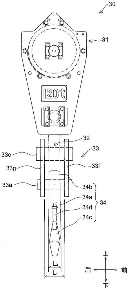 Hook device and crane