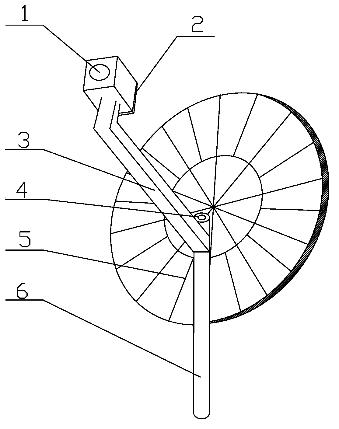 Solar disc type electricity generating light-gathering optical system