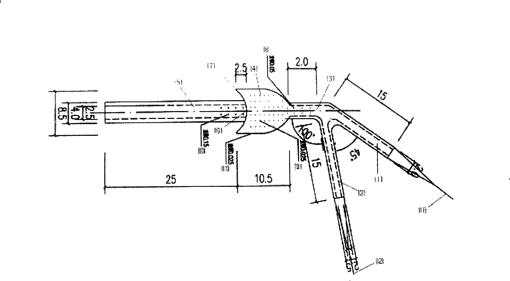 Periodically degrading type tear drainage rebuilding system