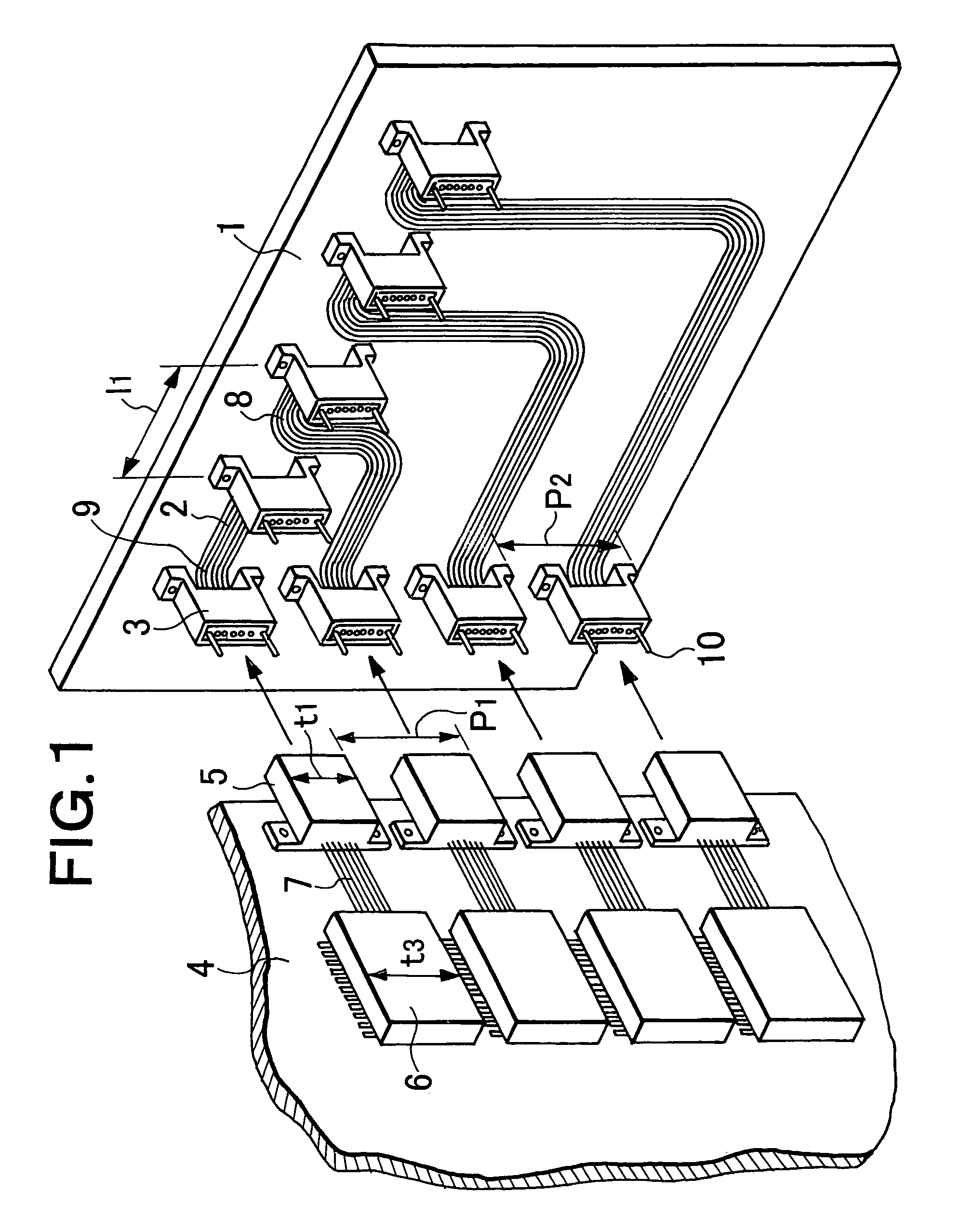 Optical connection structure between optical backplane and circuit substrate