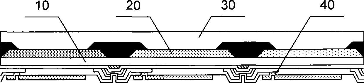 TFT-LCD color film / array substrate, liquid crystal display panel and method for producing same