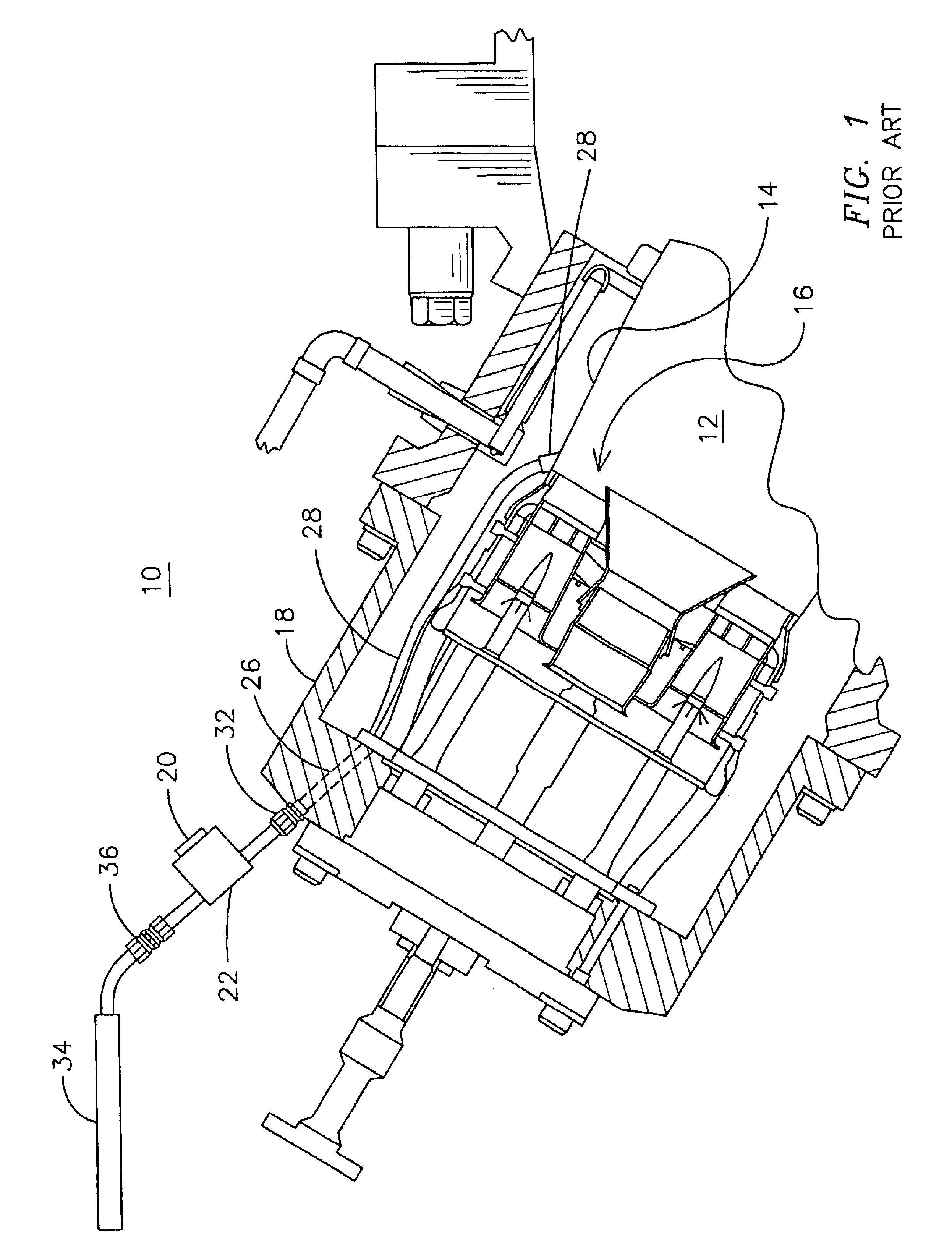 Gas turbine with flexible combustion sensor connection