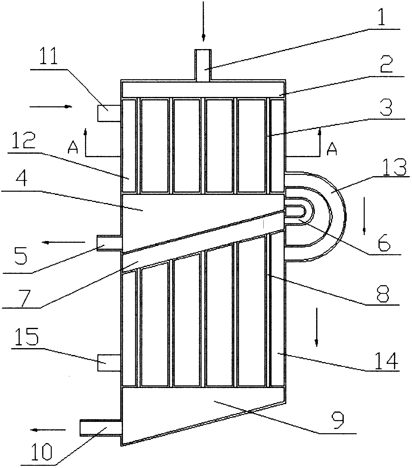 Fresh water condensing device for sea water desalinization