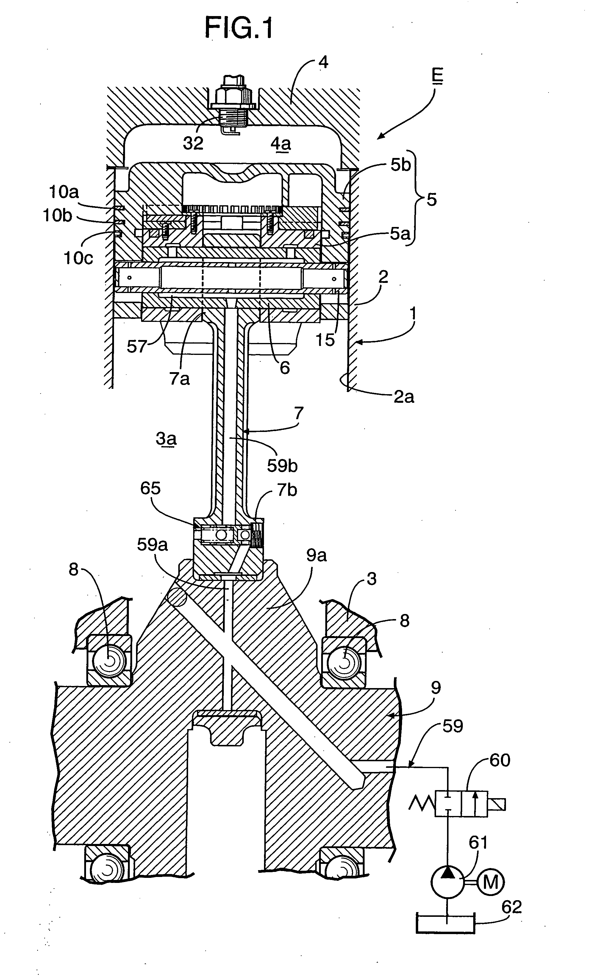 Variable compression ratio device of internal combustion engine