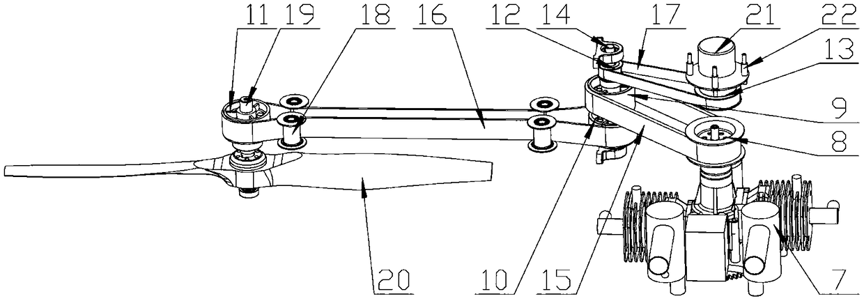 A tandem double-duct unmanned aerial vehicle capable of power generation and loading with two-stage transmission engines