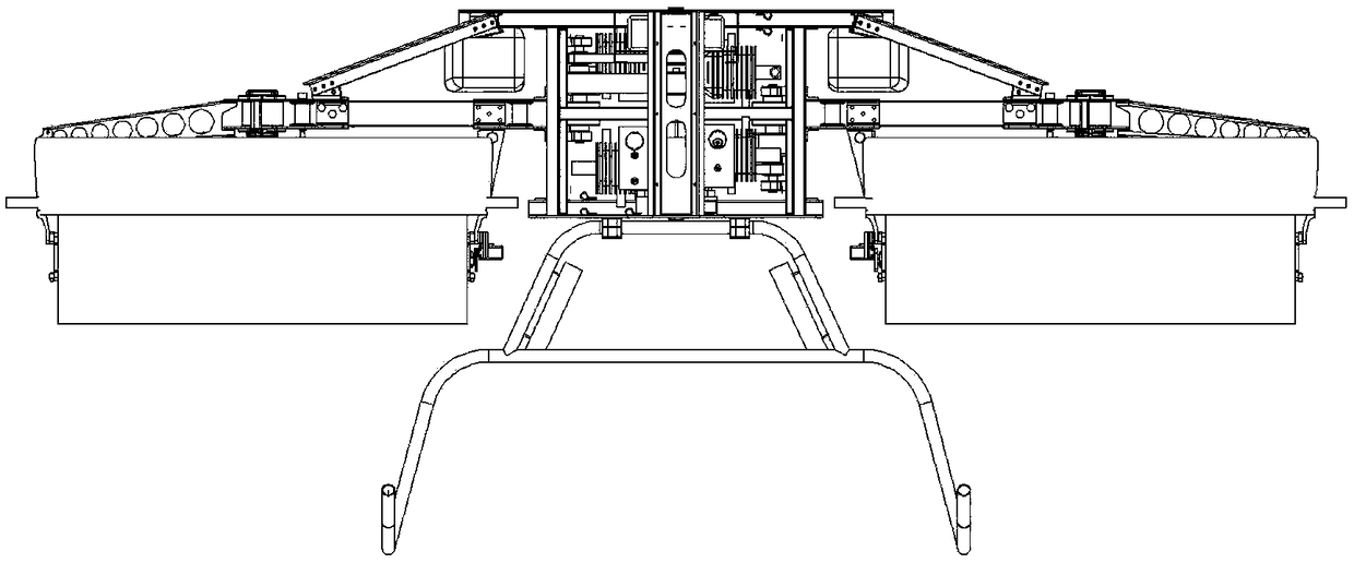 A tandem double-duct unmanned aerial vehicle capable of power generation and loading with two-stage transmission engines