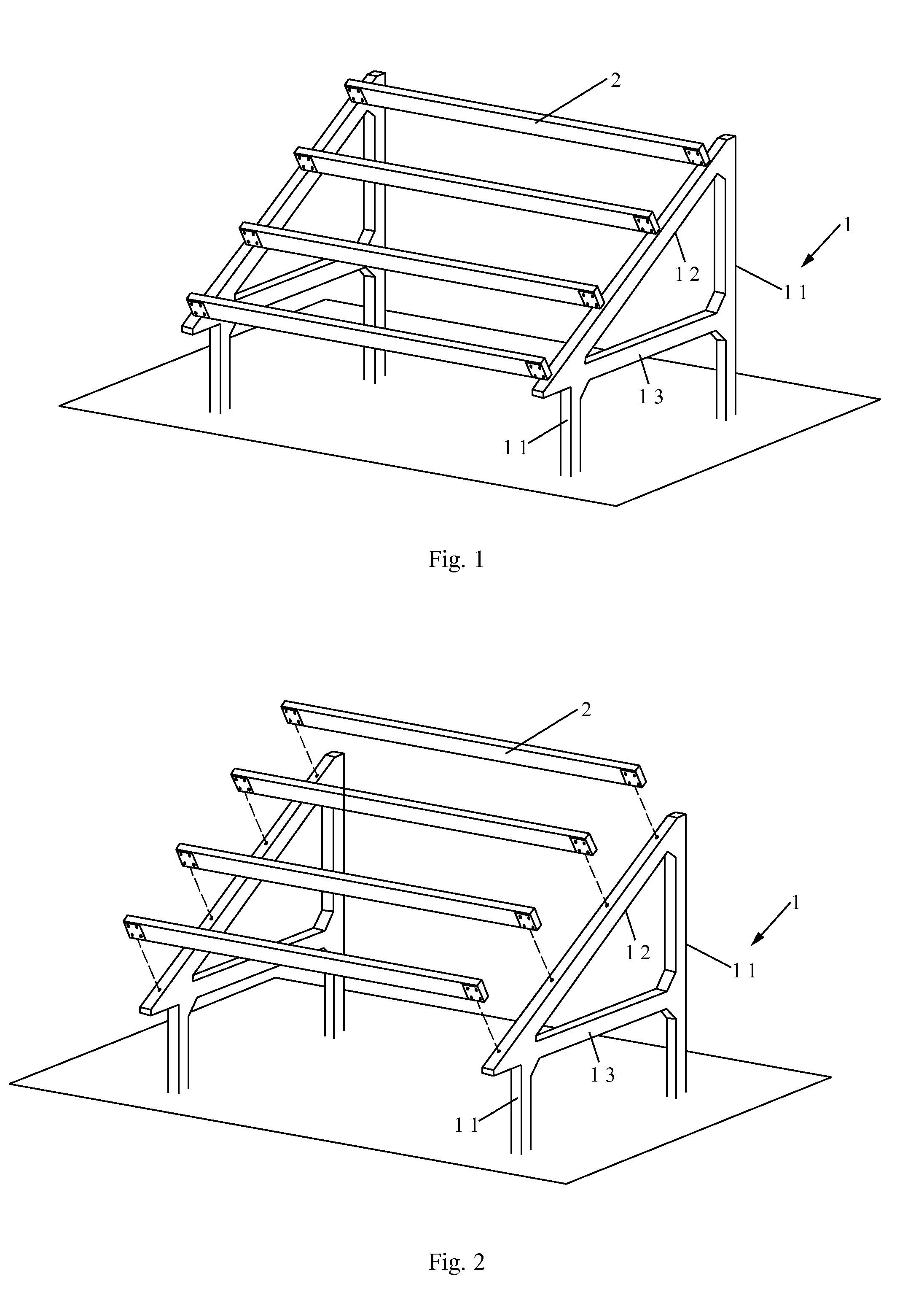 Support frame for solar energy device