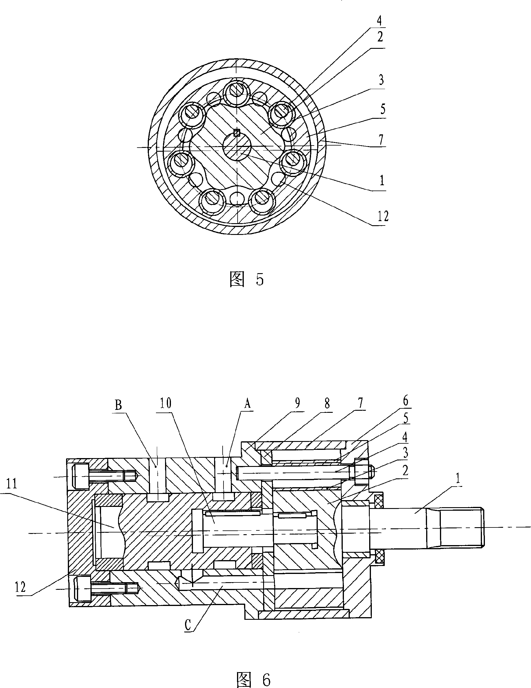 Pore-pin type cycloid rotor motor