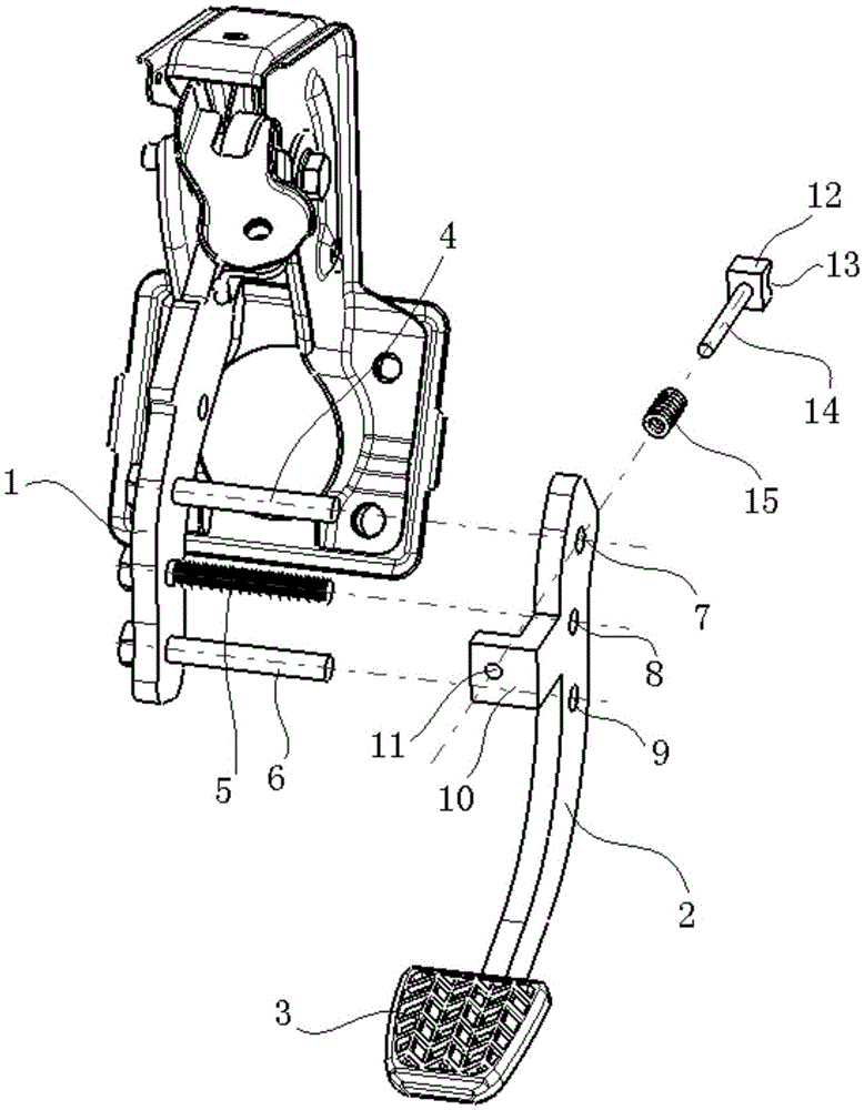 Adjustable automobile pedal and automobile