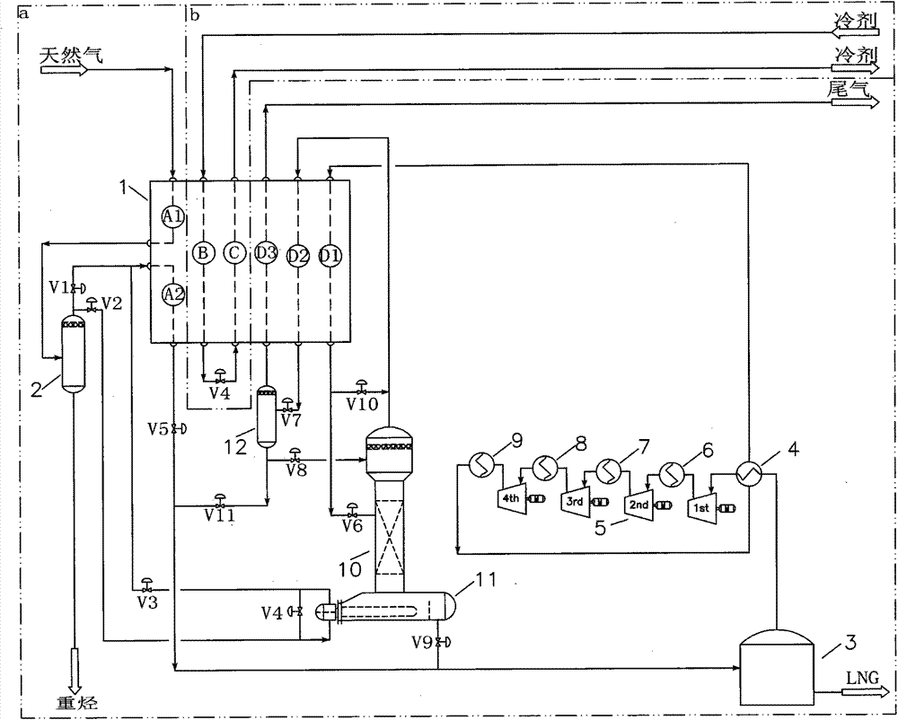 method-and-system-for-separating-nitrogen-from-liquefied-natural-gas