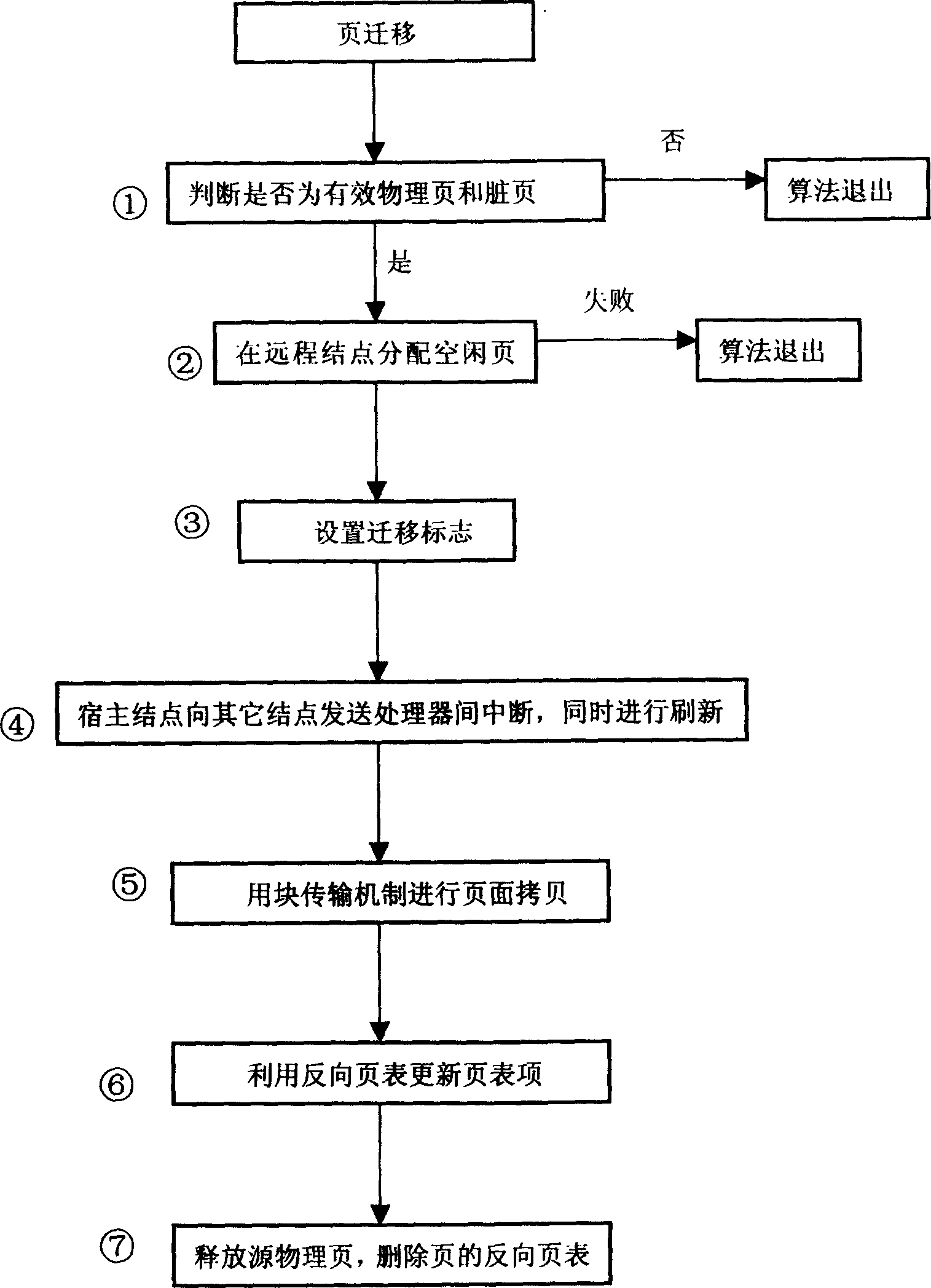 Page transport and copy method based on operation system reverse page table