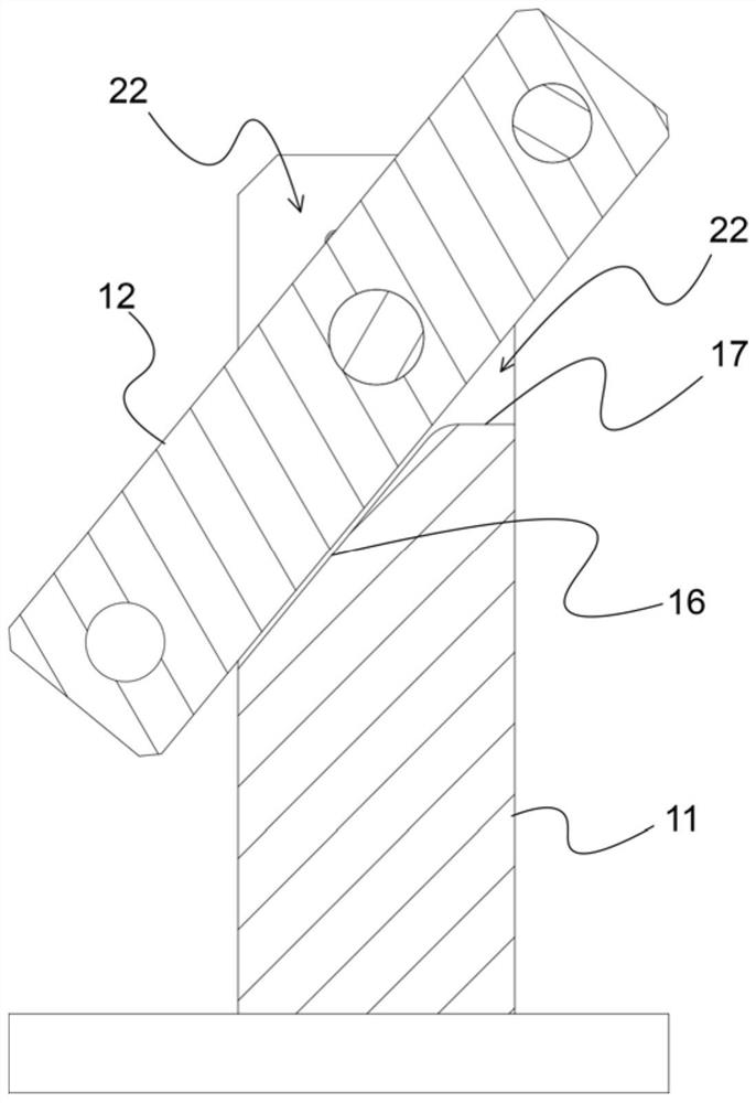 Material conveying roller bed and stop mechanism thereof