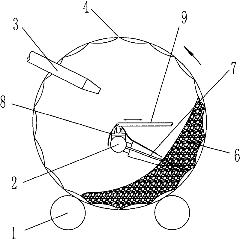 Granulator capable of preventing central tubular beam from scaling