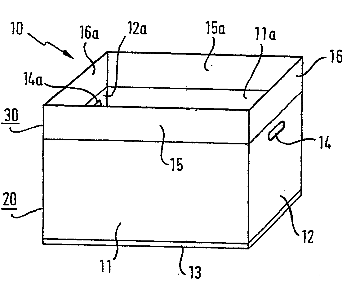 Transport container system for goods, especially for fruit and vegetables