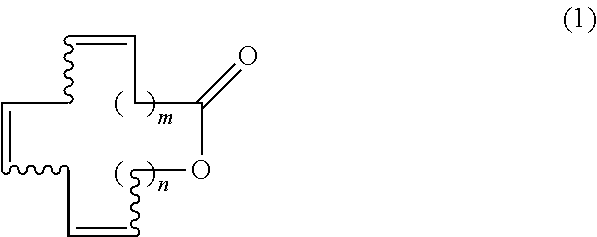 Macrocyclic triene lactones having unconjugated triene structure, its production method and its synthetic intermediate