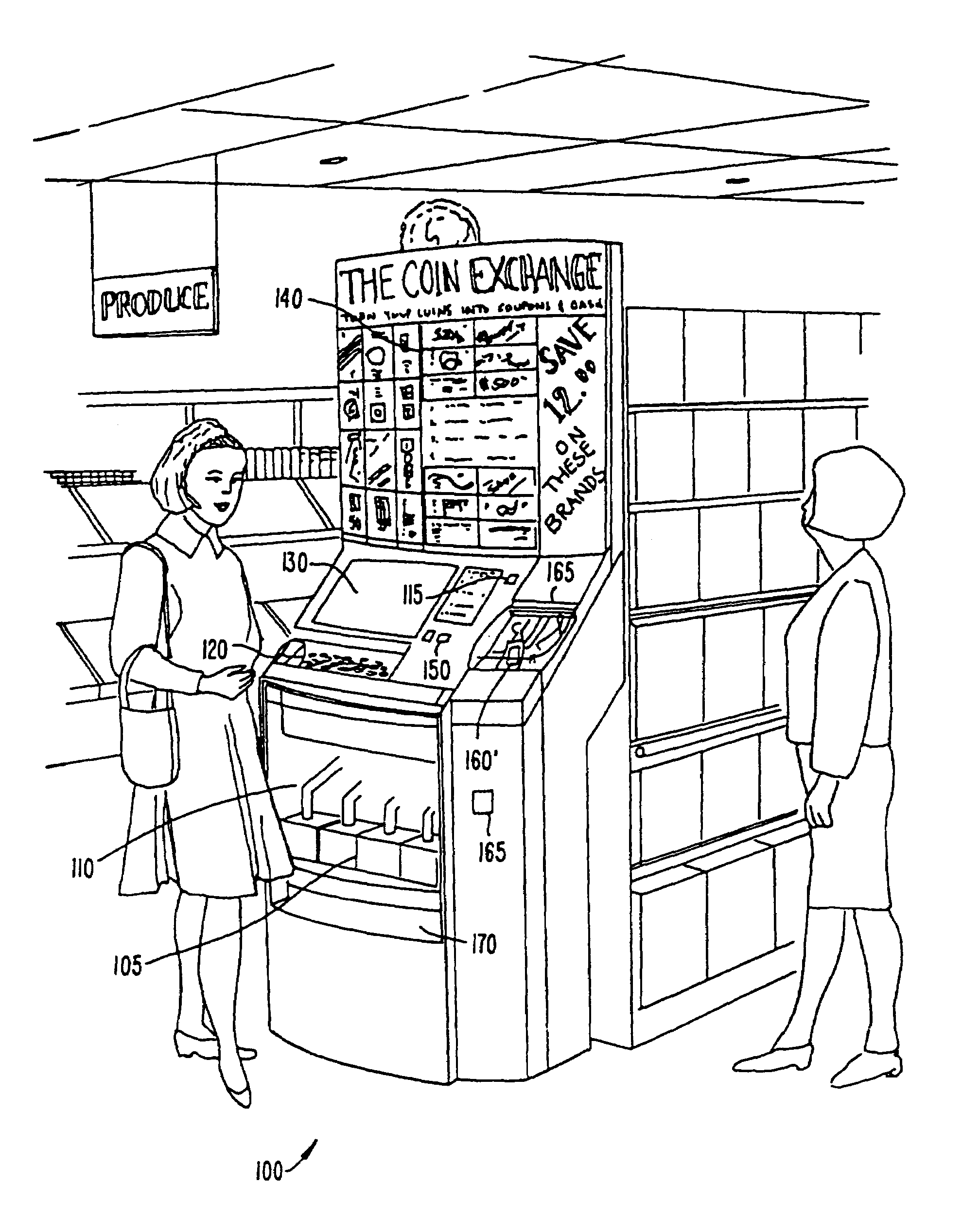 Coin counter and voucher dispensing machine and method